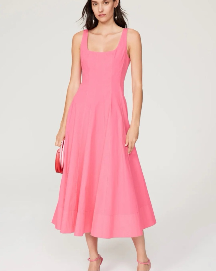 ✨美品✨ パーリーゲイツ ピンク スマイル スタンド式 ミユナ♡サウナー Staud Wells Pink Midi Dress by Staud - Pickle