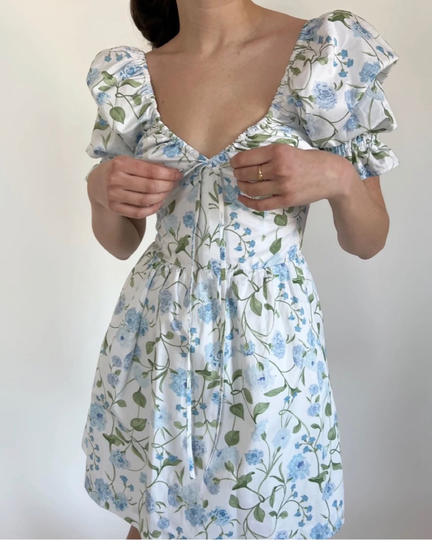 Hill House - The Ophelia Mini Dress by Hill House Home - Pickle