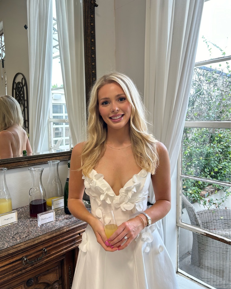 taffeta dress Cream Taffeta Gown with Juliette Sleeves – Madeline Marie main image 0
