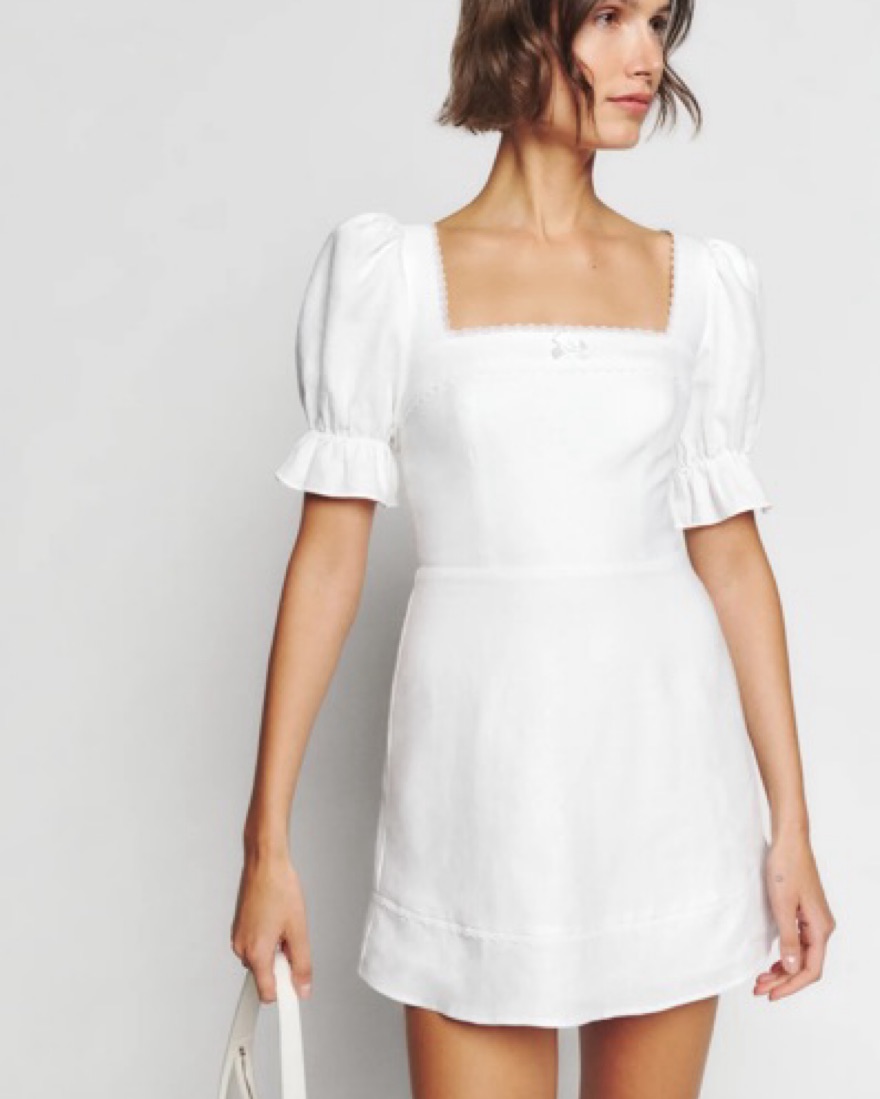 black white linen dress Off-Shoulder Linen Dress |Timeless Black & White Elegance 🌿 main image 1