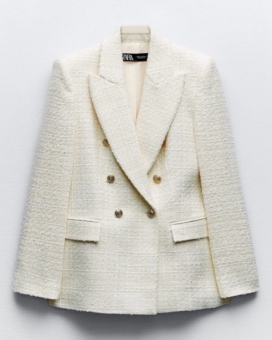 Double Breasted Classic Blazer 送料込みです ZARA MENSWEAR STYLE DOUBLE BREASTED BLAZER OVERSIZED LIGHT
