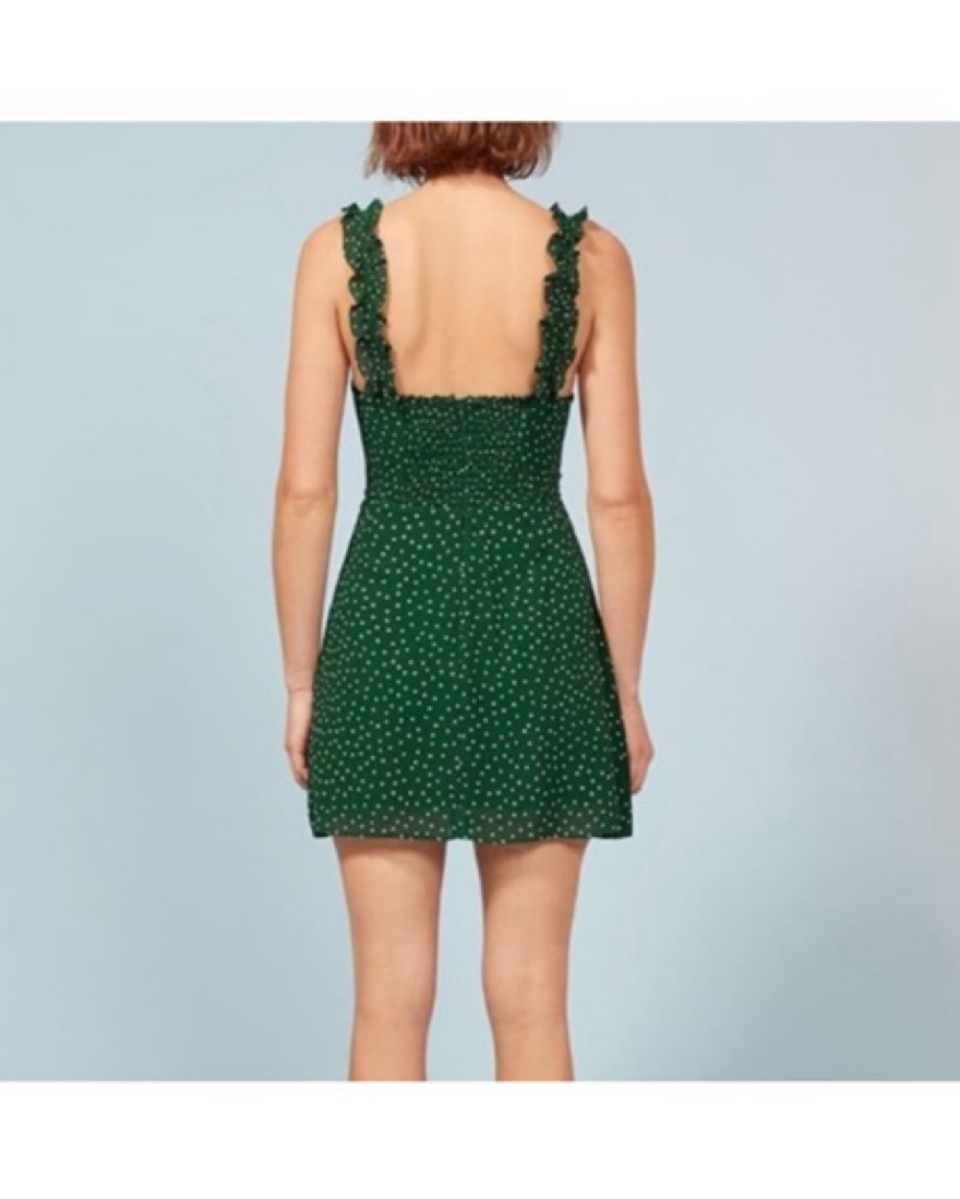 reformation green polka dot dress Reformation Green Polka Dot Dress by Reformation