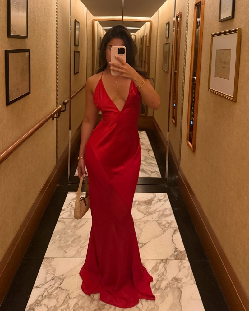 coral sequin dress Glitter Coral Sequined Prom Dress Long Formal Gown with Slit Detailing