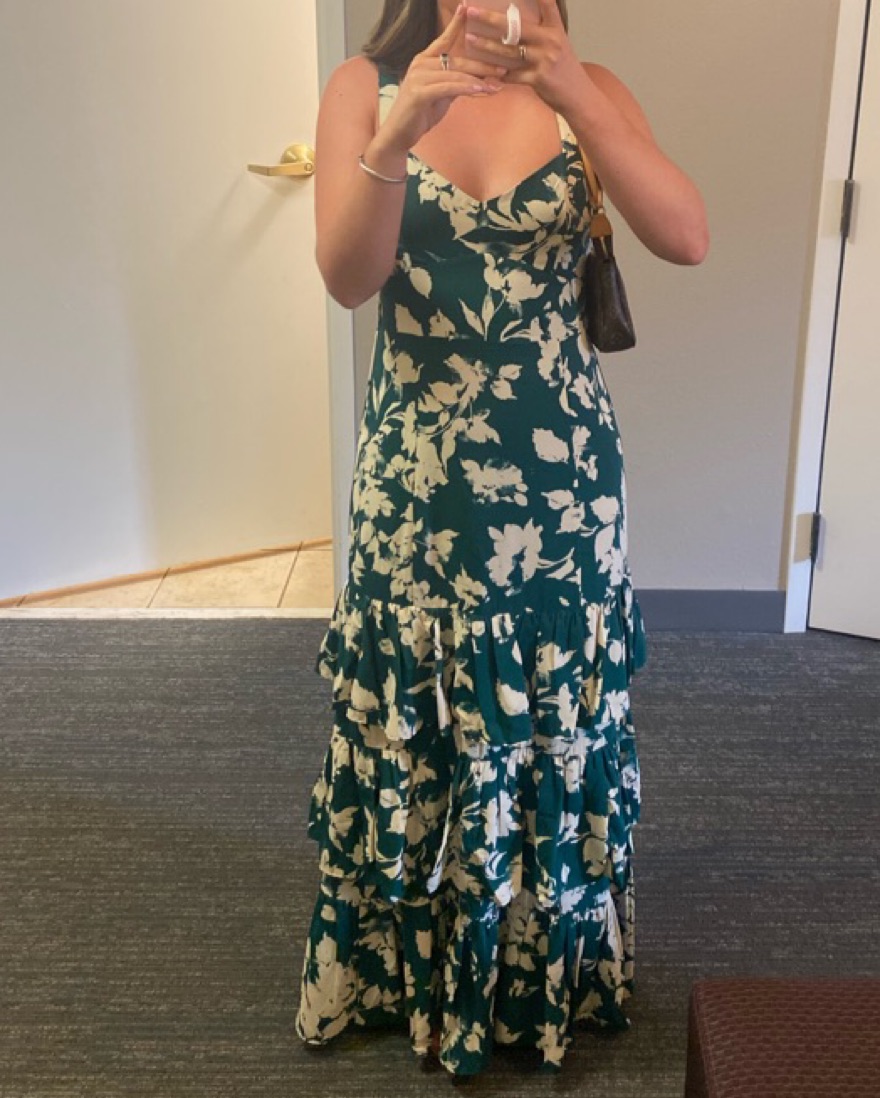 Abercrombie Green Floral Dress by Abercrombie and Fitch - Pickle