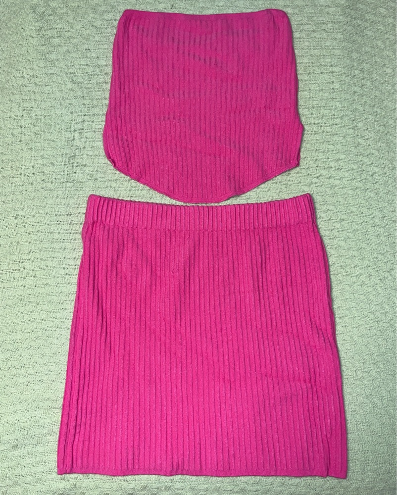 Hot Pink Bodycon Two Piece Set by Amazon - Pickle