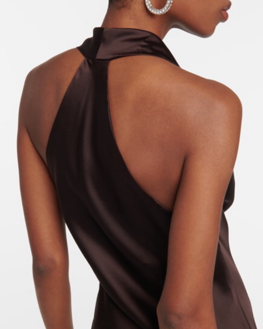 Norma Kamali Draped Halterneck Gown by Norma Kamali - Pickle