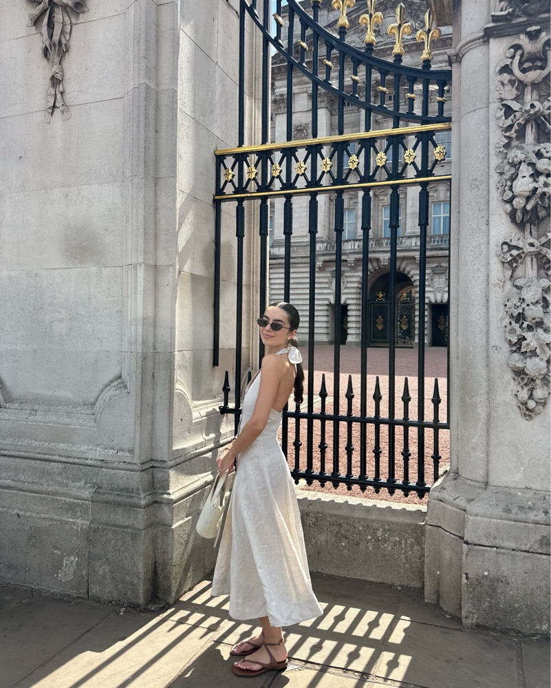 L'Academie Revolve Tan Linen Midi Dress by Lacademie - Pickle