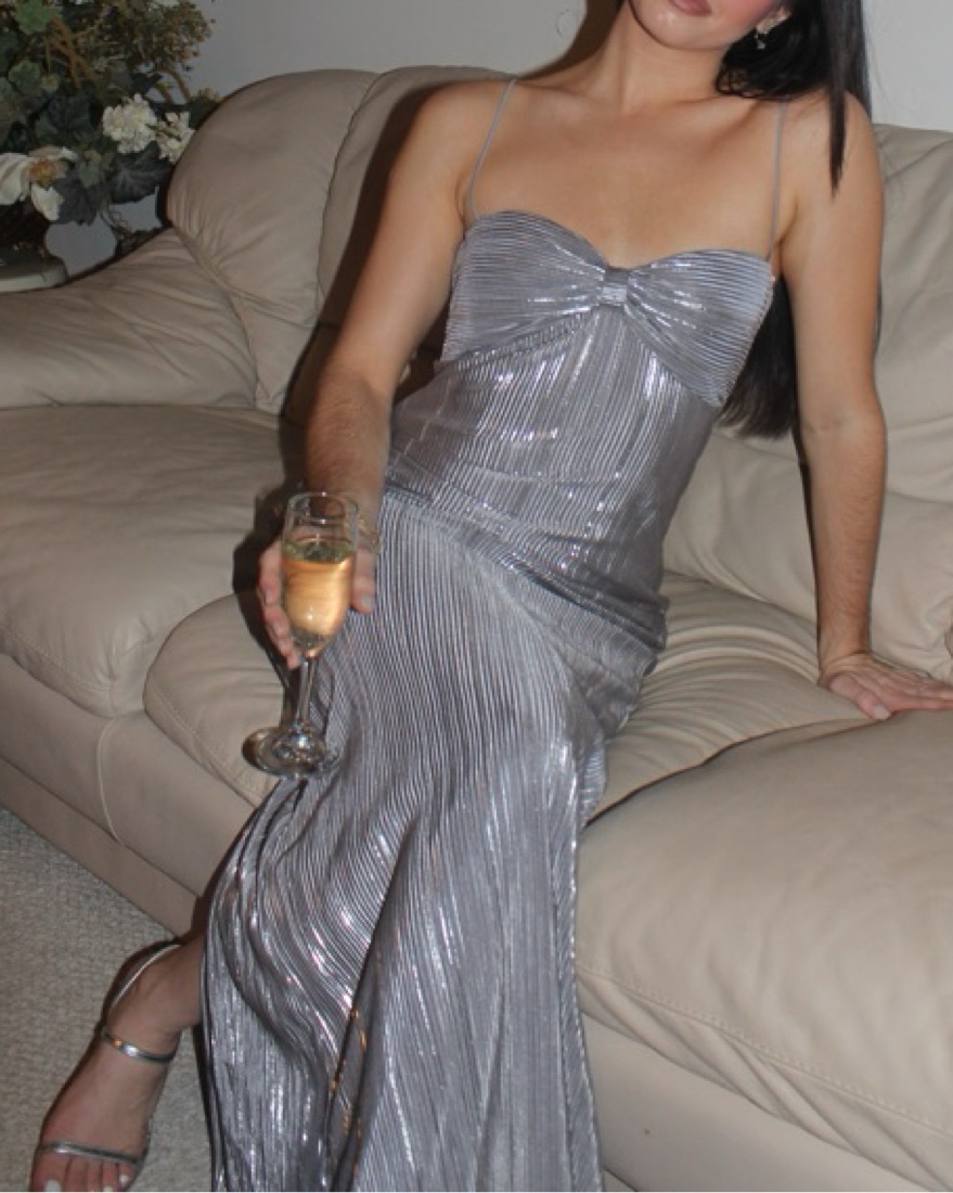 lovers and friends silver dress Lovers and Friends Quinn Embellished Mini Dress in Silver
