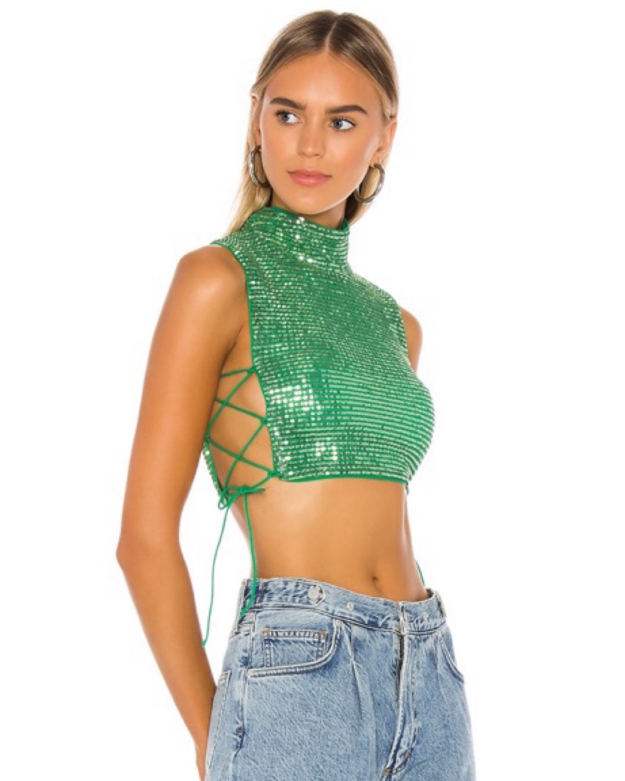 【HI FI FNK】Kos Warmer PK Top h:ours 21 Crop Top in Green | Pickle