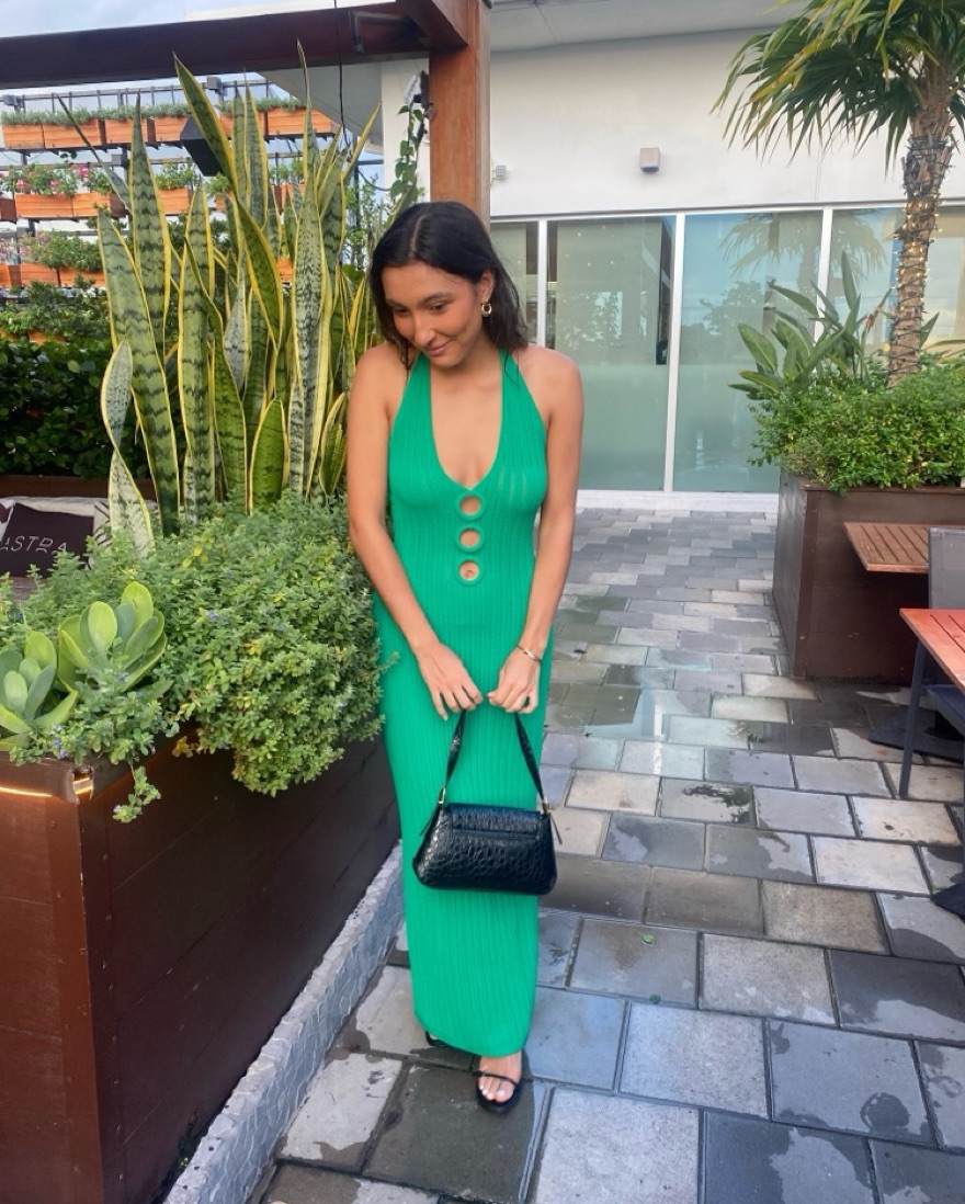 kookai green wrap dress Kookai Majestic Dress
