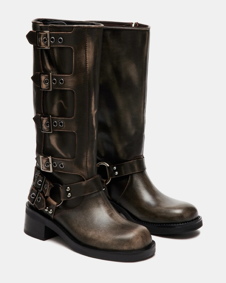 Steve Madden Rocky Moto Boots by Steve Madden - Pickle
