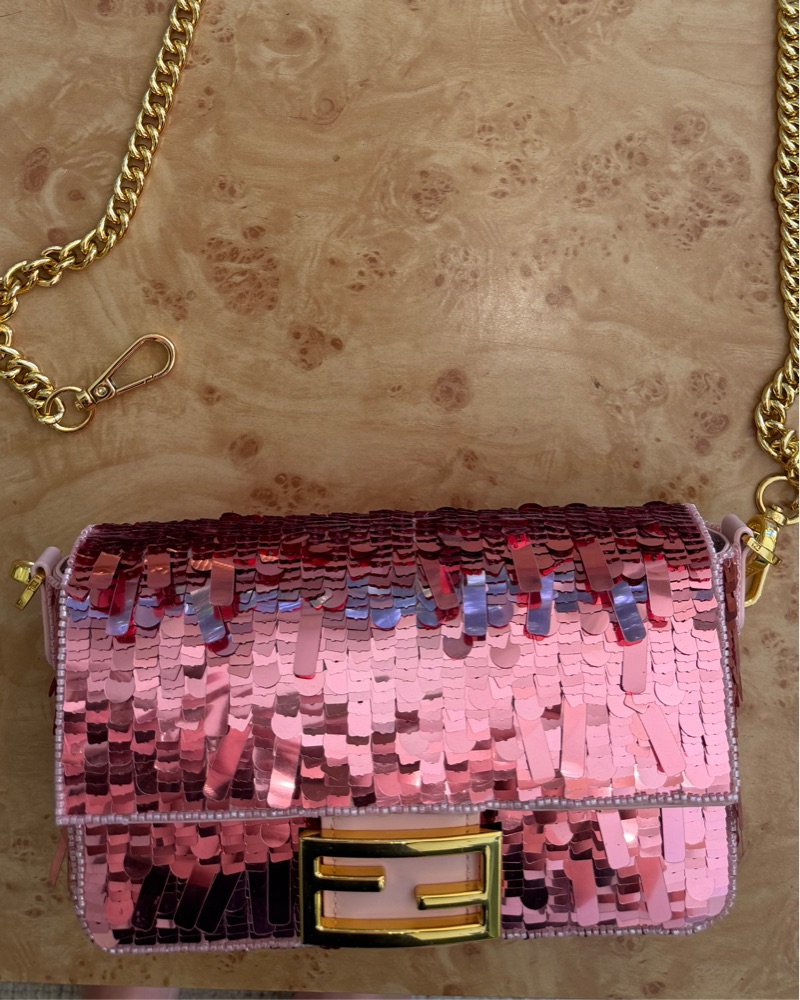 fedi Baguette Pink Sequin by Fendi - Pickle