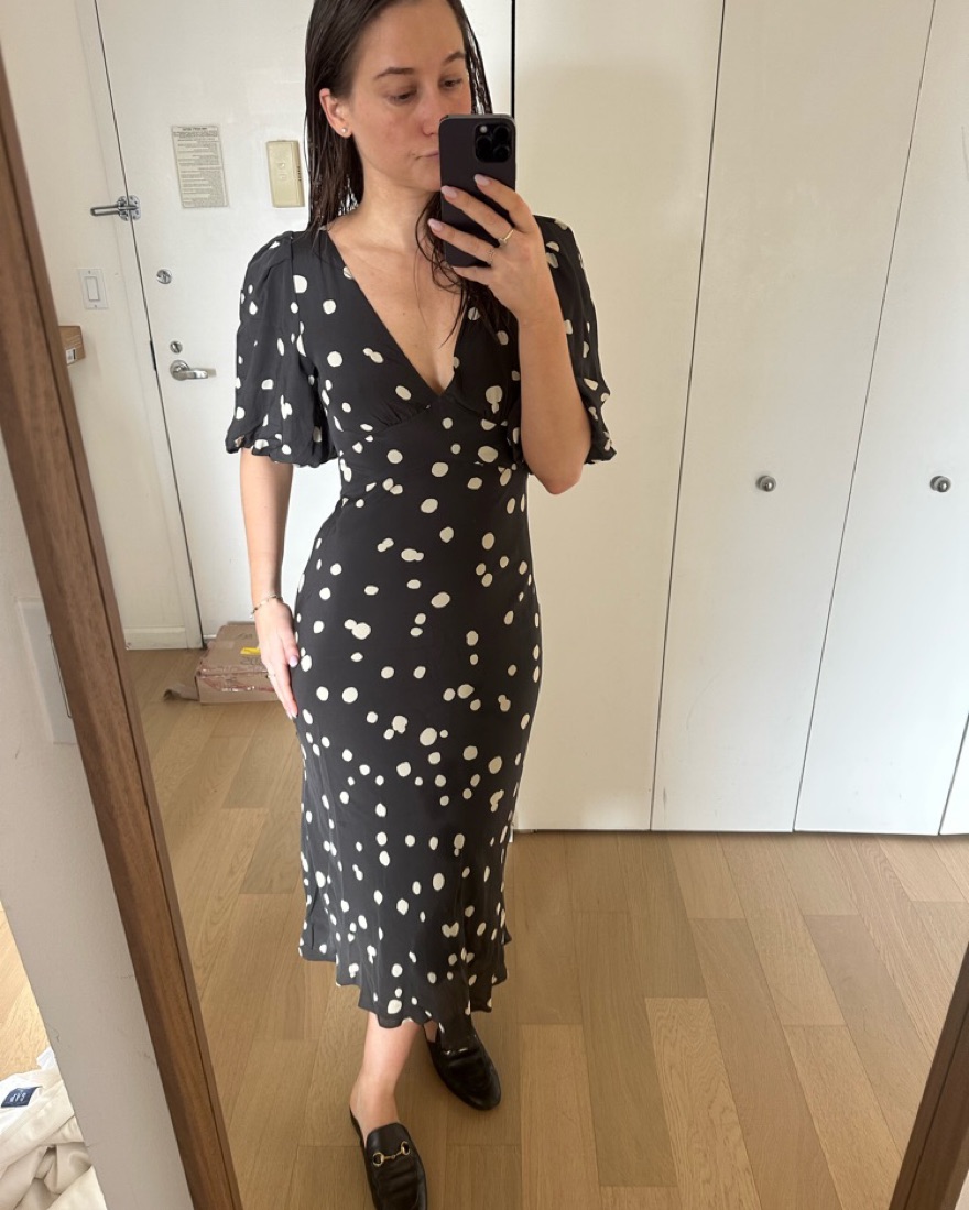 【BAON】25SS★ [BAONHAUS] Comne Banding Color Dot Midi SK BAON】25SS☆ [BAONHAUS] Comne Banding Color Dot Midi SK BAON