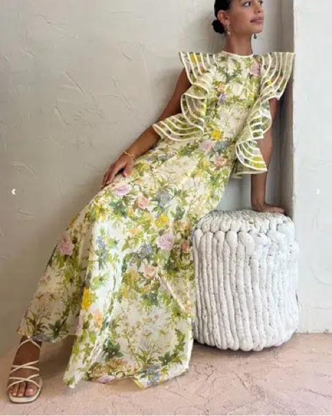 for love and lemons rosalyn dress maxi For Love & Lemons Rosalyn Maxi Blue