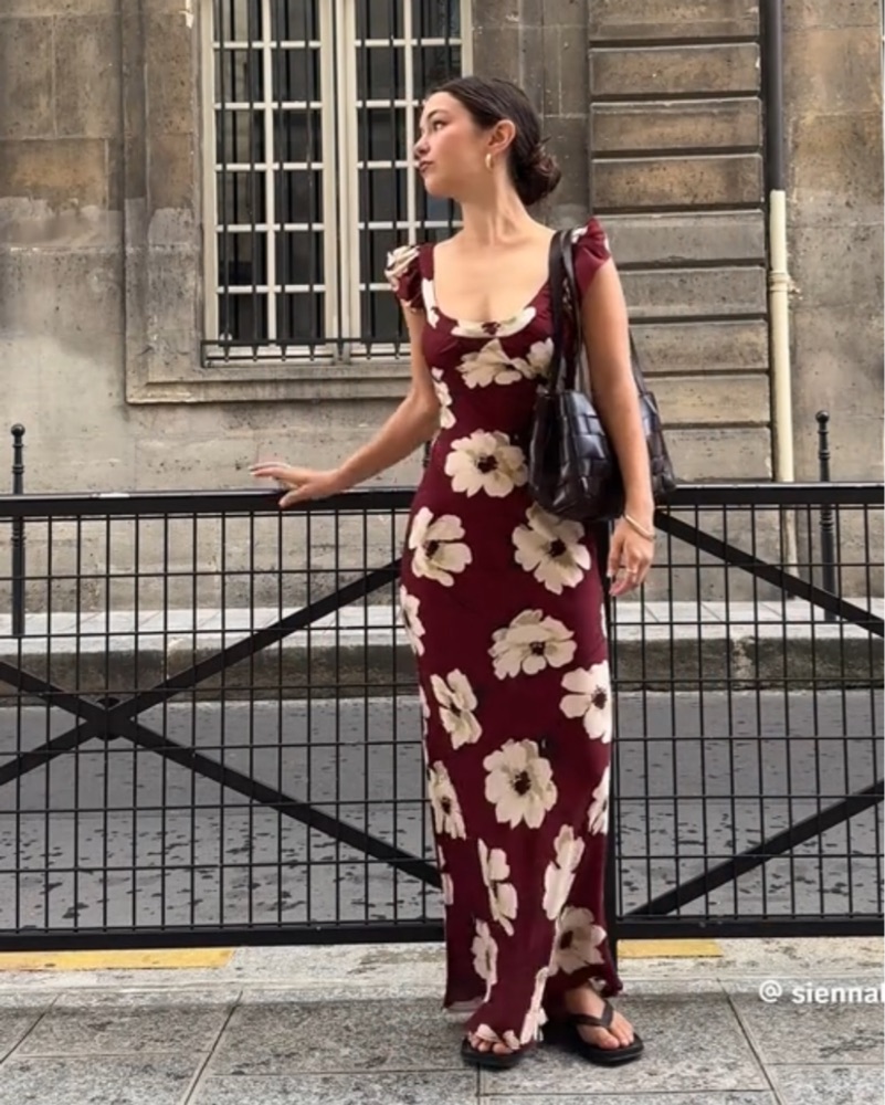 burnt orange maxi dress Kaida Slinky Maxi Dress With Hardware - Burnt Orange