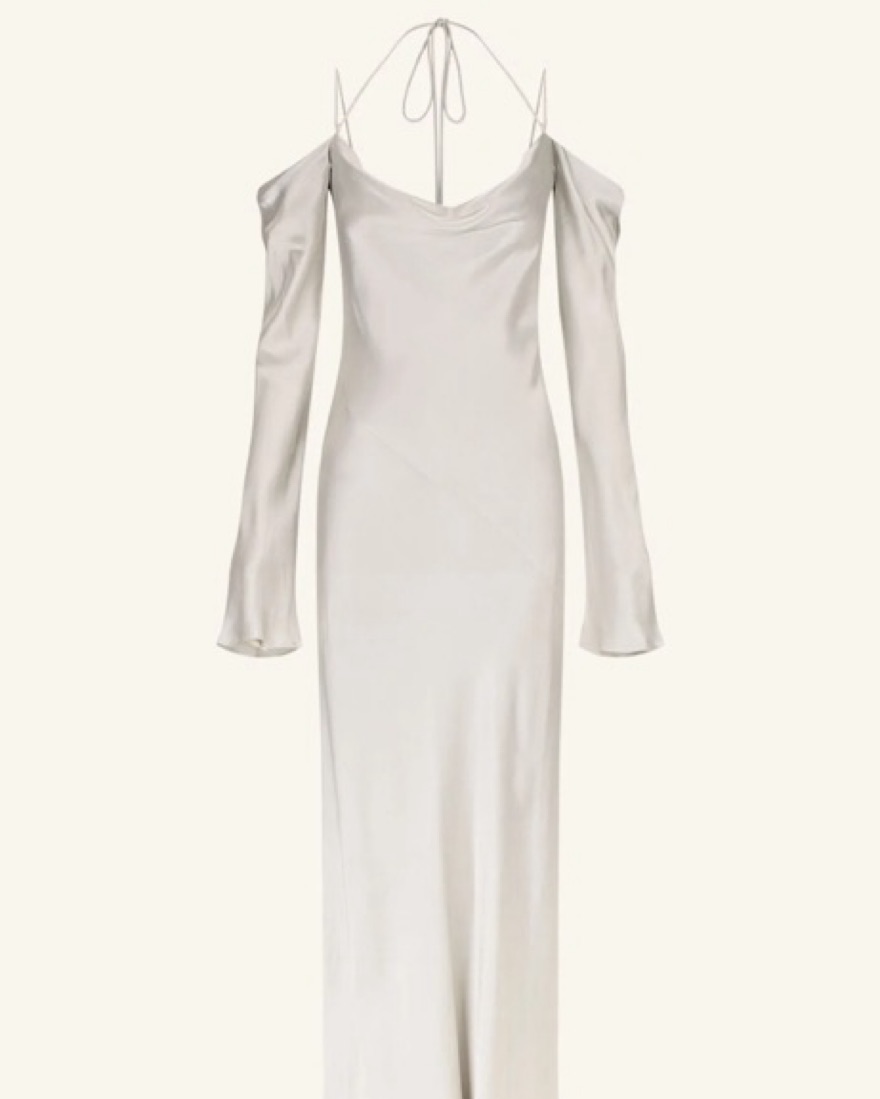la lune off shoulder tie maxi dress SHONA JOY La Lune Off-the-Shoulder Tie Maxi Dress