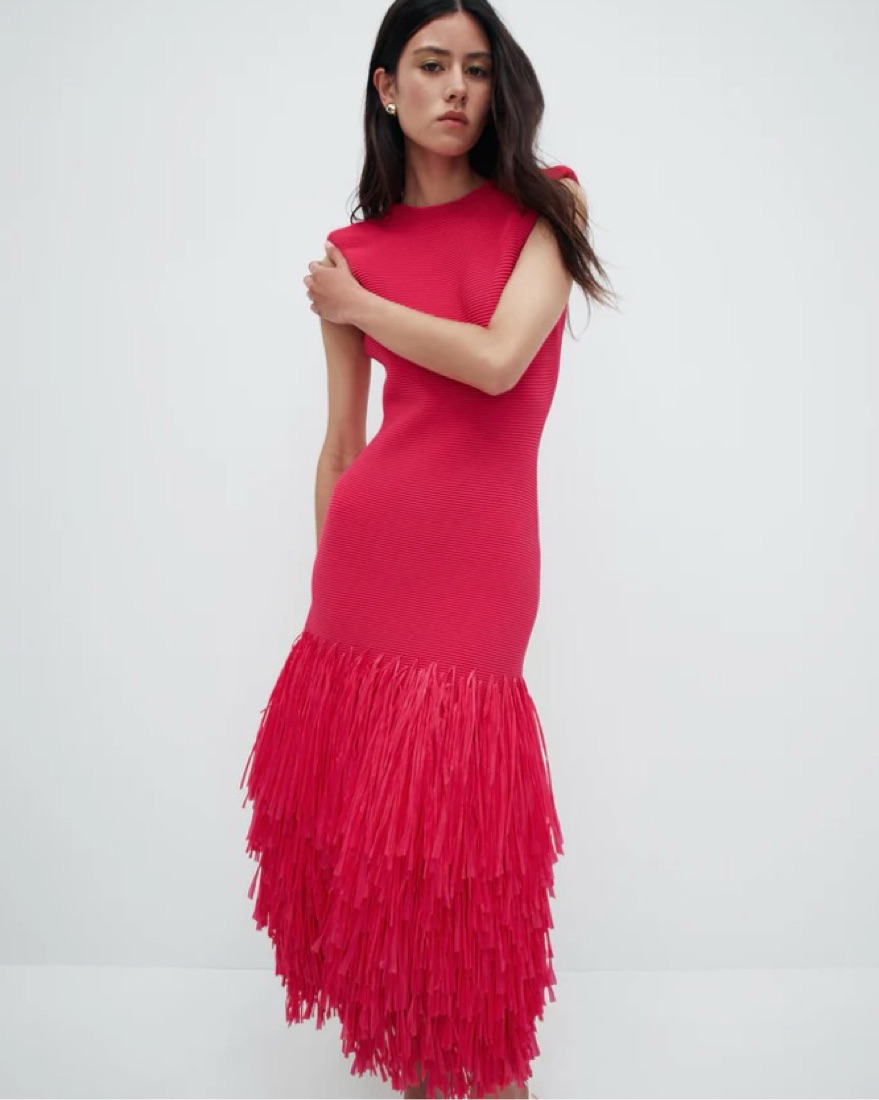 aje rushes raffia knit midi dress Mini Aje Rushes Raffia Knit Sleeveless