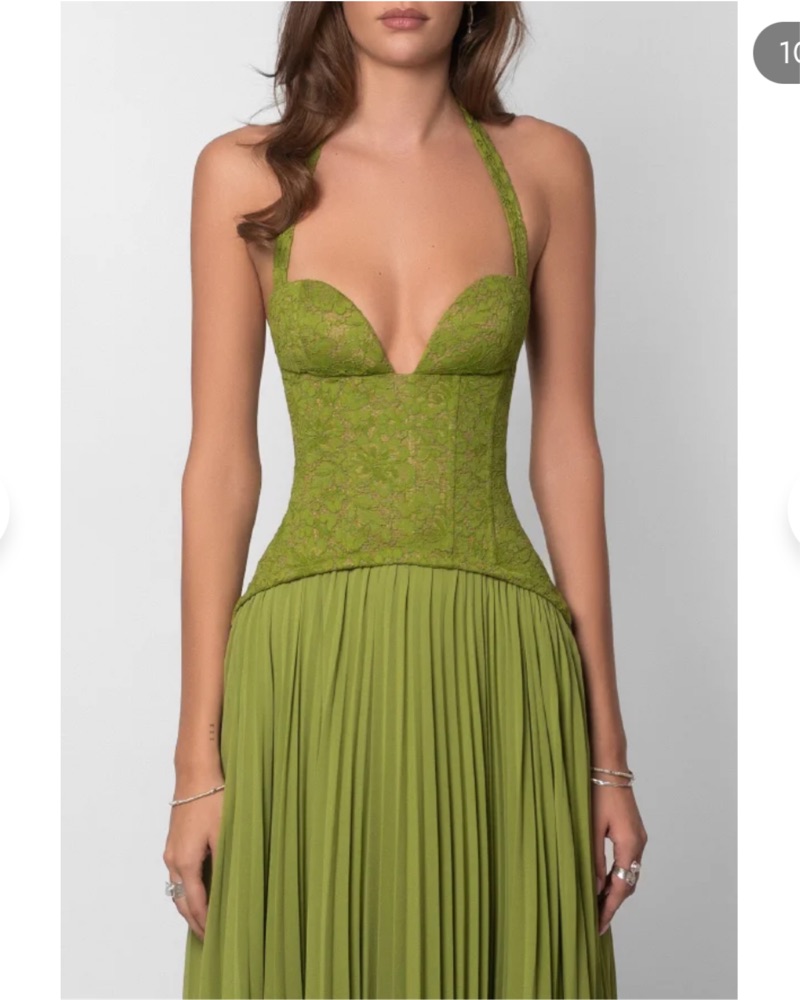Green Fenity Cult Gaia Dress by Fenity - Pickle