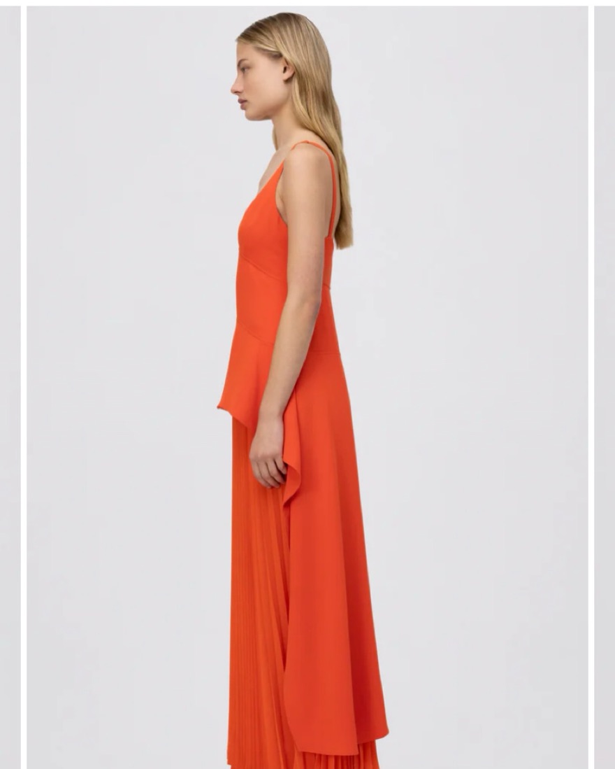 orange simkhai dress SIMKHAI