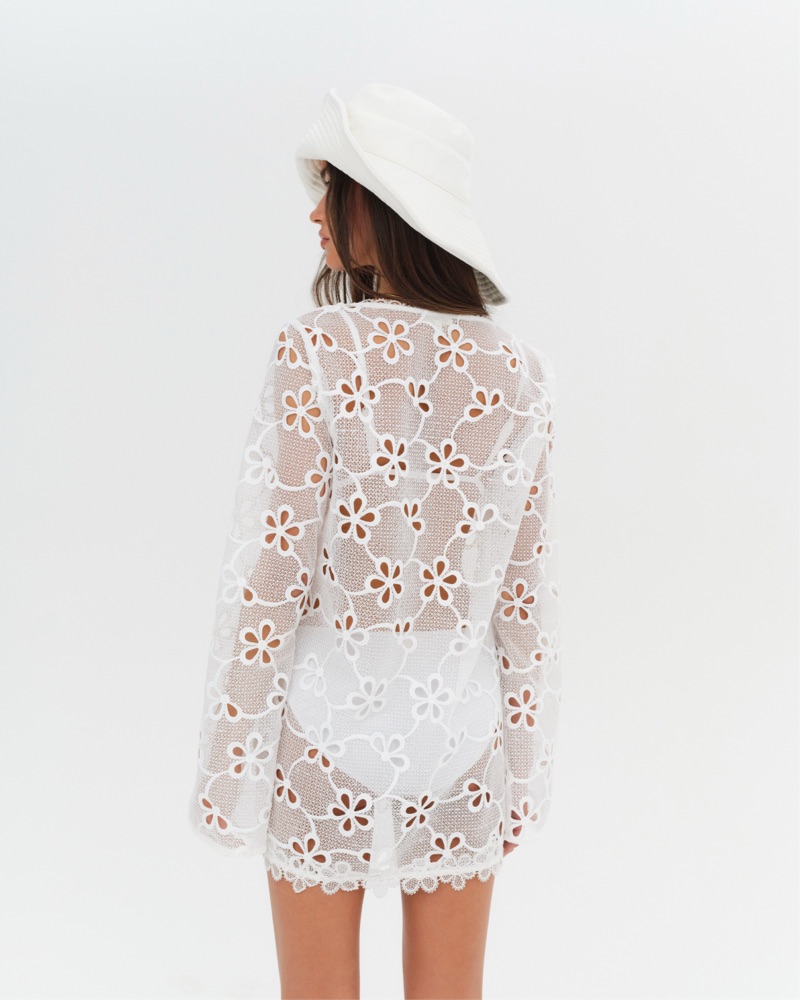 luciana maxi dress for love and lemons For Love & Lemons Luciana Maxi Dress In Ivory Floral