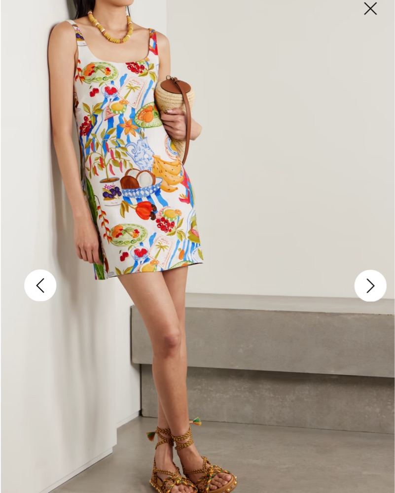Farm Rio Printed Linen Mini Dress | Pickle