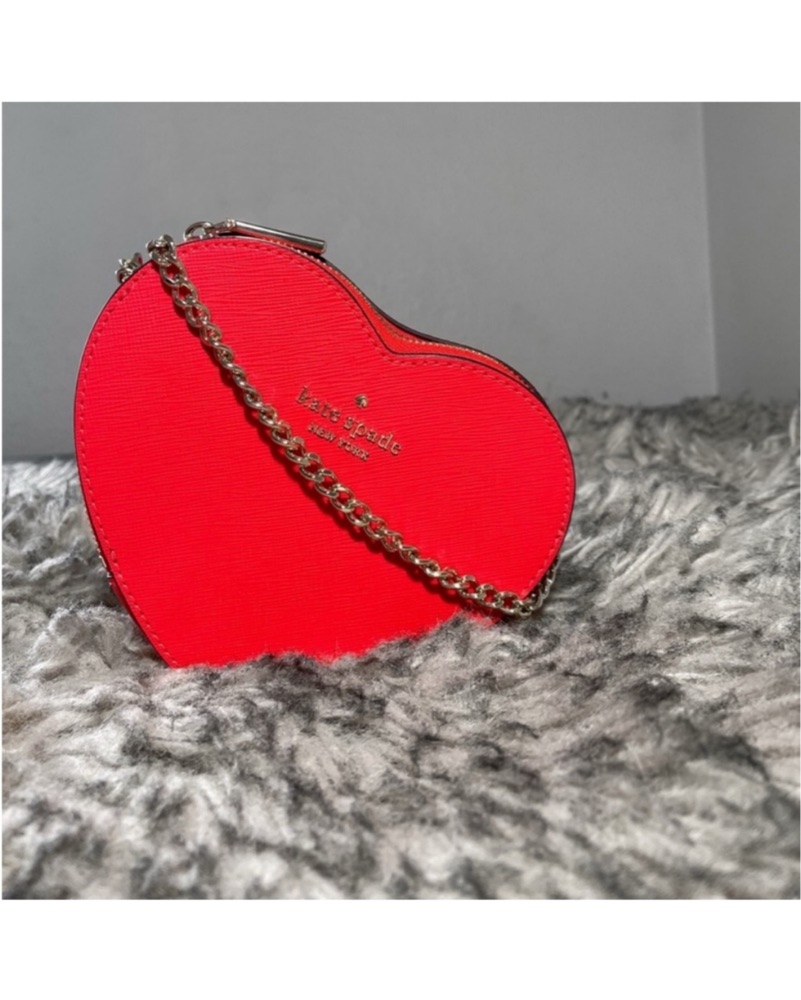 Vibrant Heart-Shaped Kate Spade Crossbody Bag by Kate Spade - Pickle