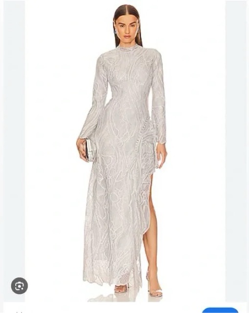 jonathan simkhai silver dress SIMKHAI Women's Arta Bustier Sequin Dress - Silver