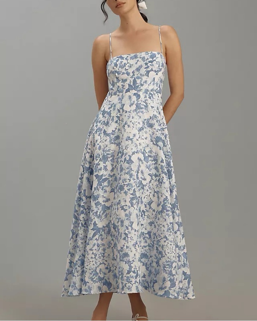 Reformation Monette Linen Dress by Reformation - Pickle