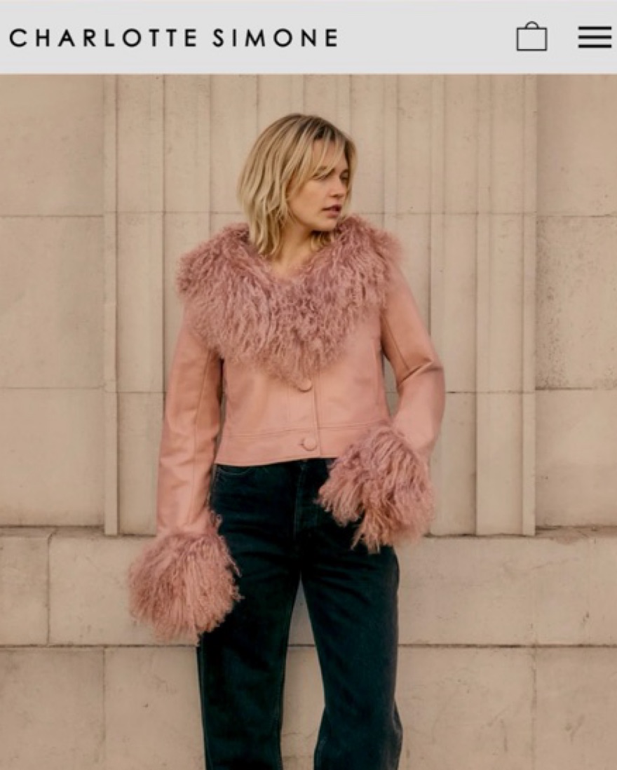 Penny Pritchard ファー付きジャケット Charlotte Simone Cropped Penny Jacket by Charlotte Simone - Pickle