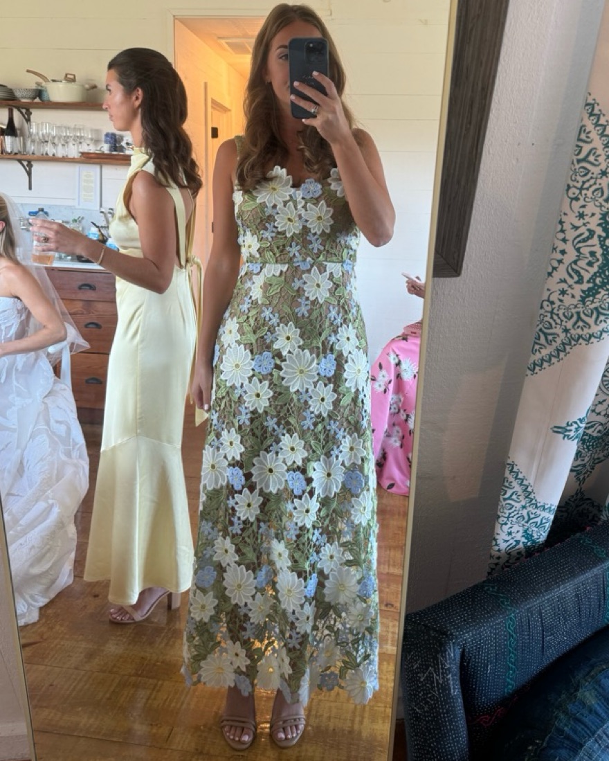 mauve floor length dress Posey Jacquard Mini Dress - Green Floral - XXS