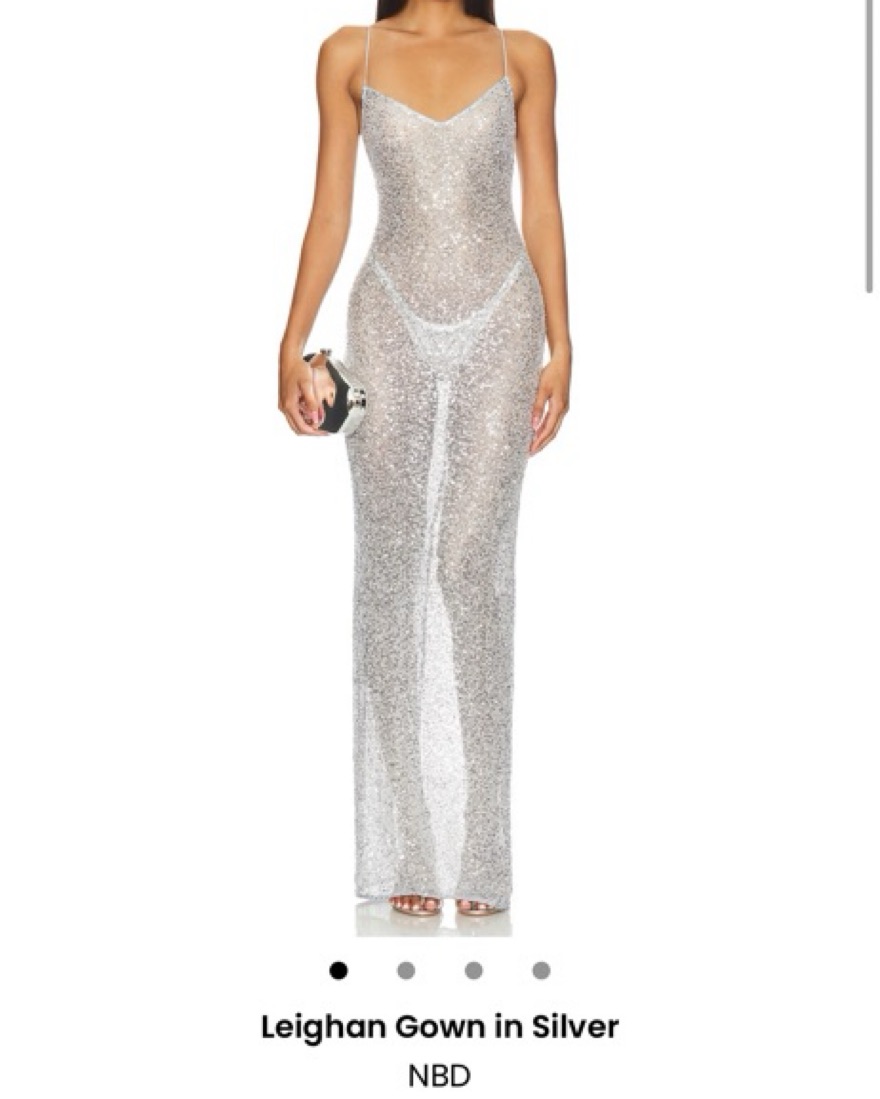 Revolve Leighan Gown Silver by NBD - Pickle