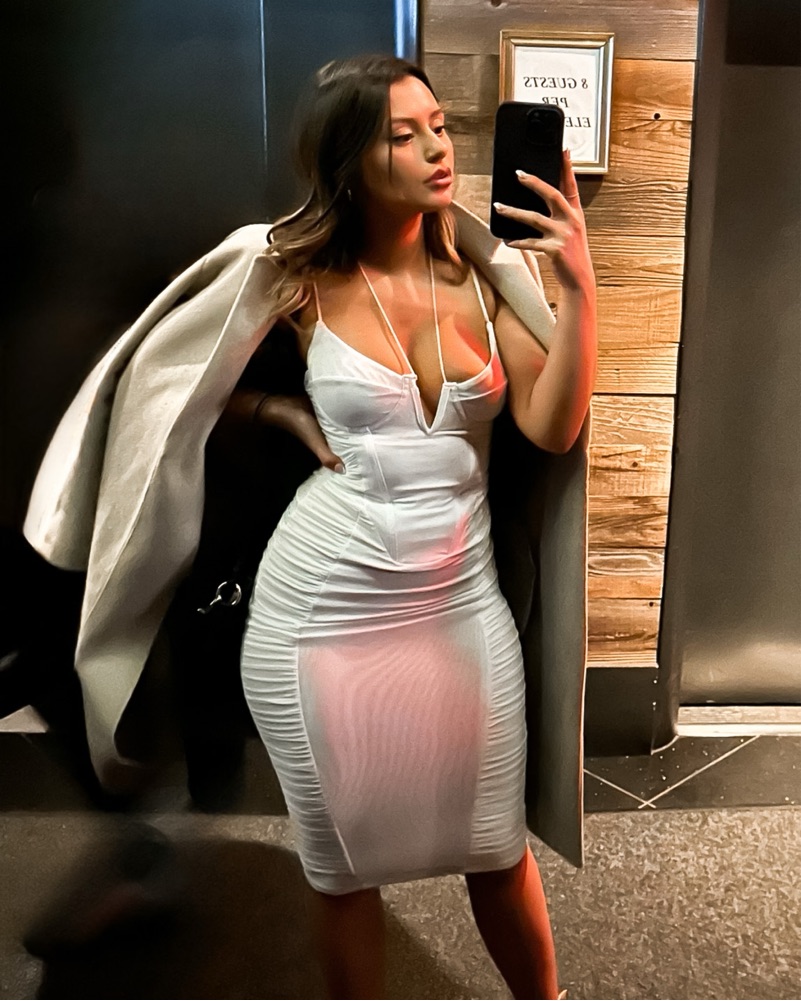 White Fox Form Fitting Corset Midi Dress by White Fox Boutique - Pickle