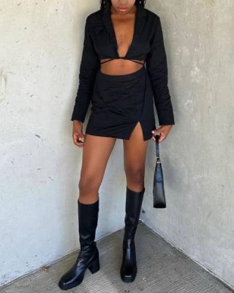 【Steve Madden】BERKLEIGH ストレッチ ブーツ BERKLEIGH Black Women's Knee High Boot – Steve Madden