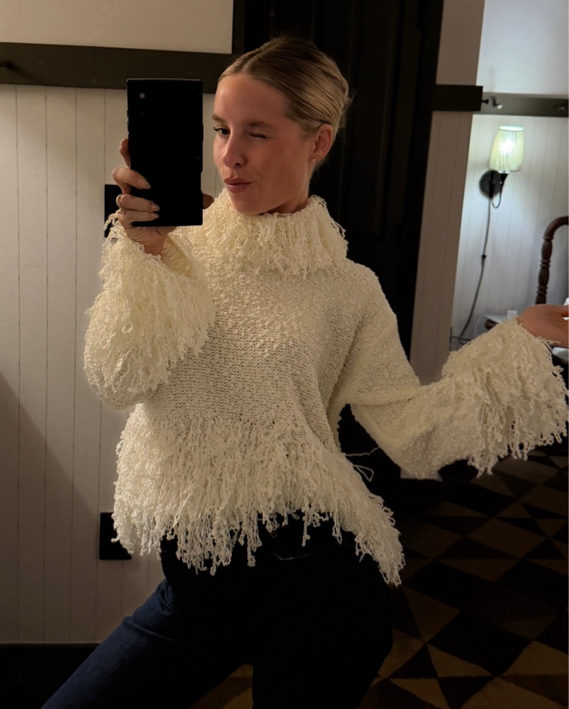 White Fringe Top by ZARA | Pickle