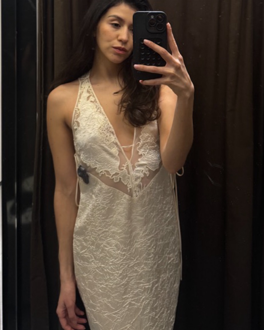 Lace Slip Dress Lingerie Style by Zara - Pickle