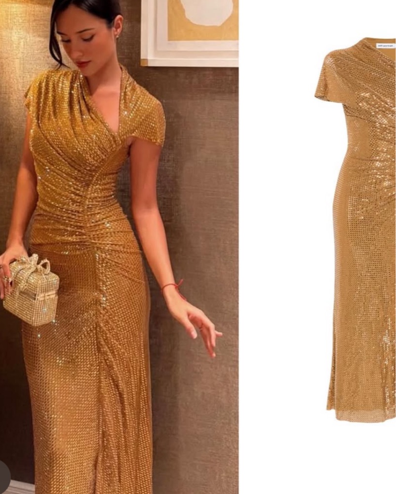 rose gold adrianna papell dress Gold Sequin Mini Dress – self-portrait
