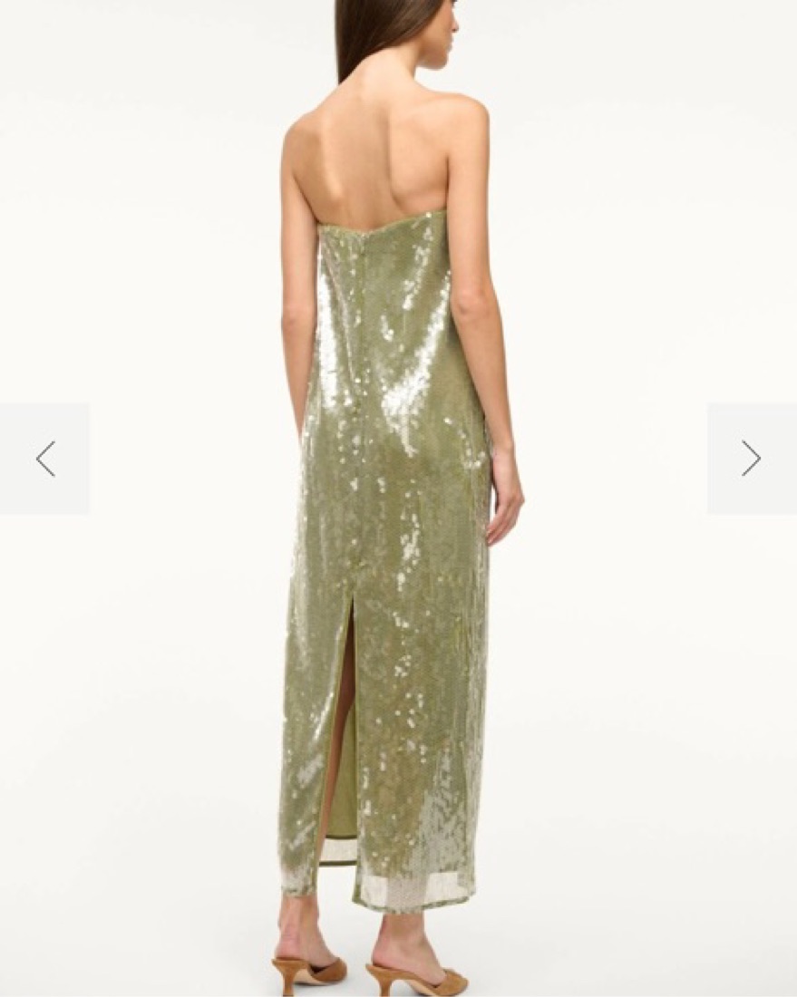 Staud Casey Dress In Garden Moss by Staud - Pickle