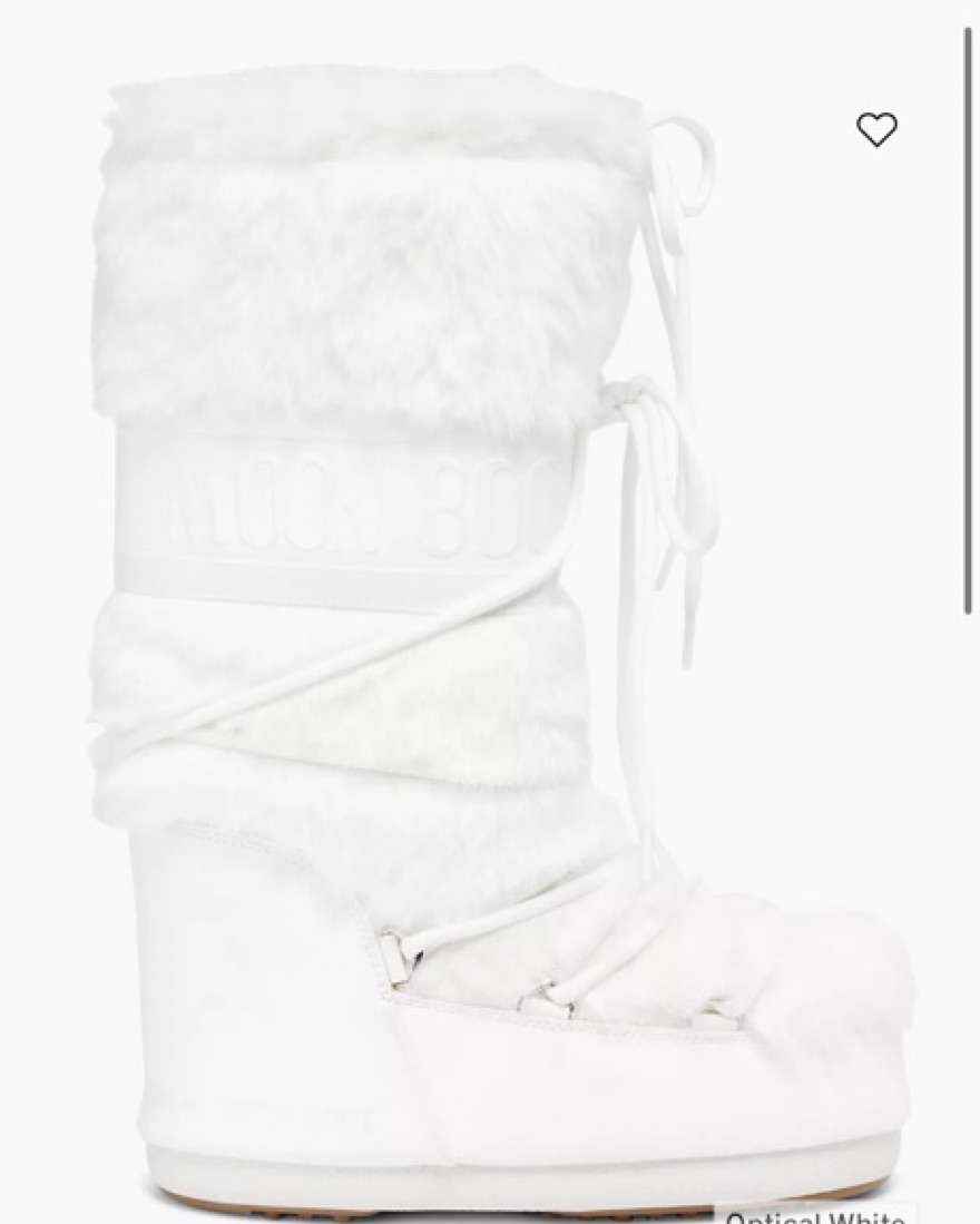 Tall White Faux Fur Moon Boots | Pickle