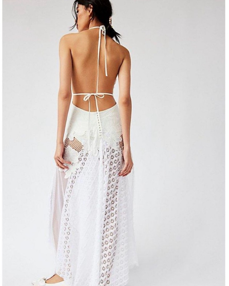 free people white lace maxi dress White Lace Dresses