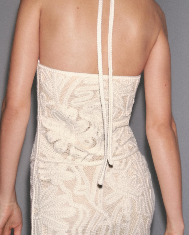 embroidered halter mini dress Resort Ease Floral Embroidered Halter Mini Dress M / sky blue main image 0