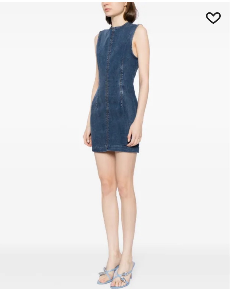 kendi denim mini dress Reformation Kendi Mini Denim Dress by Reformation