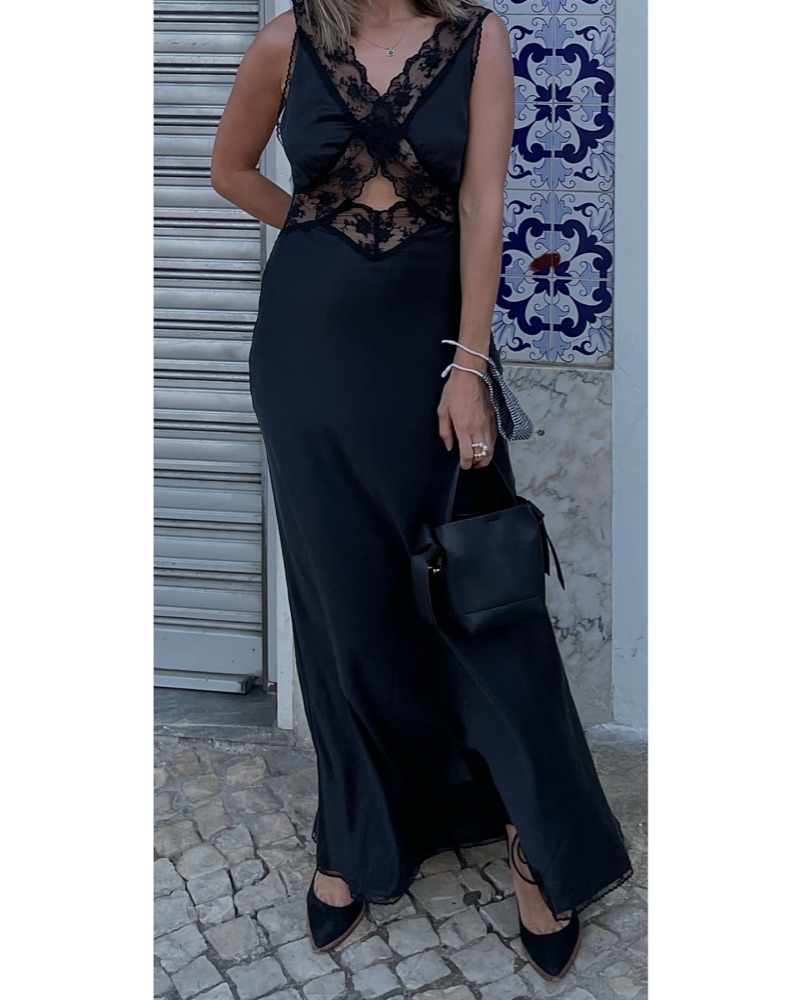 sir the label black lace dress Aries Cut Out Gown | Black