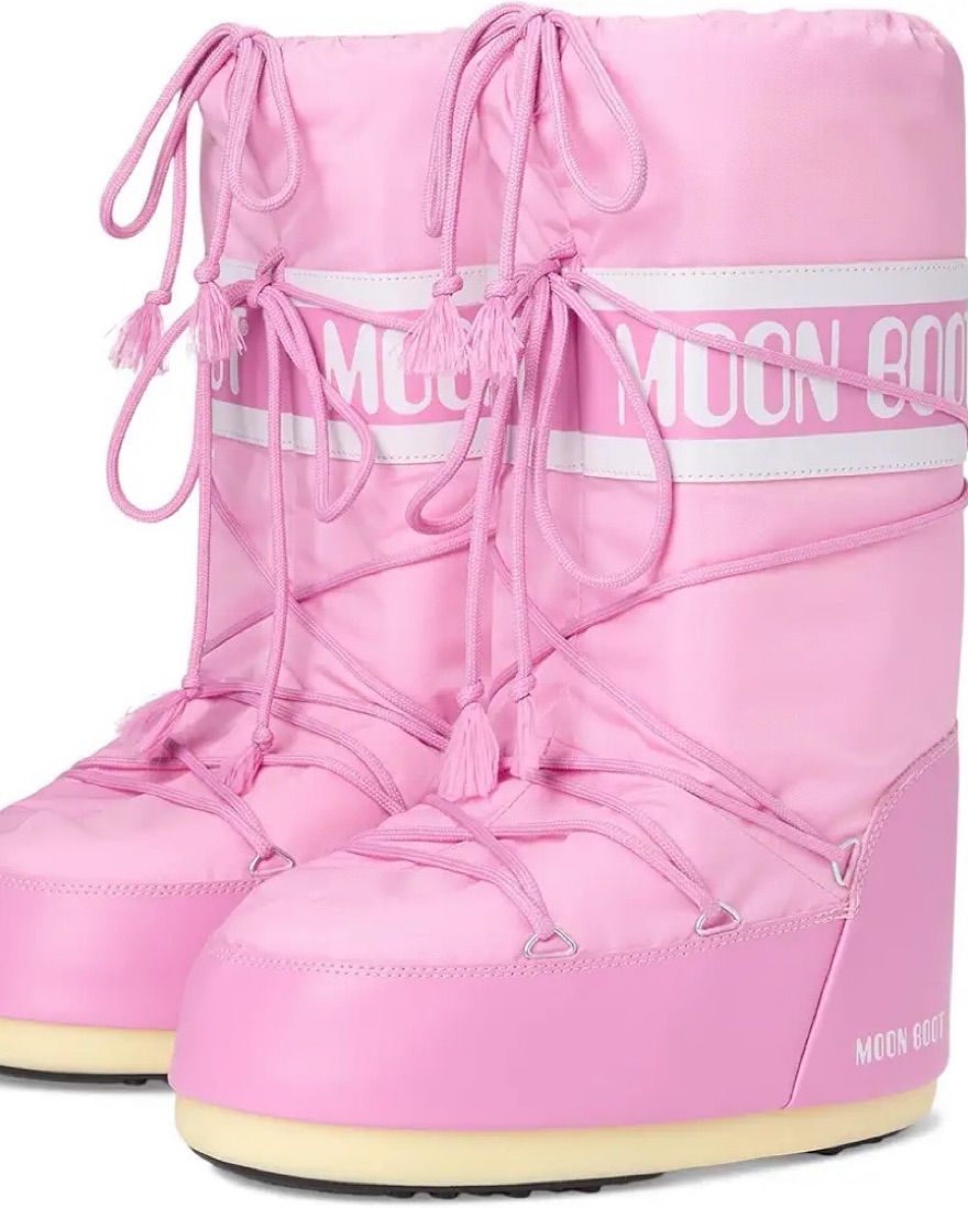 Icon Pink Nylon Moon Boots Sz 9-10.5 by Moon Boots - Pickle