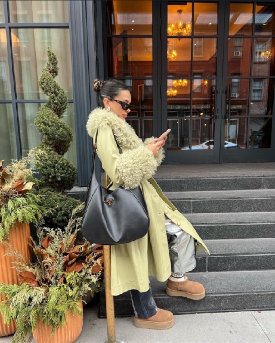 FOXY SHEARLING COAT SAGE | Pickle
