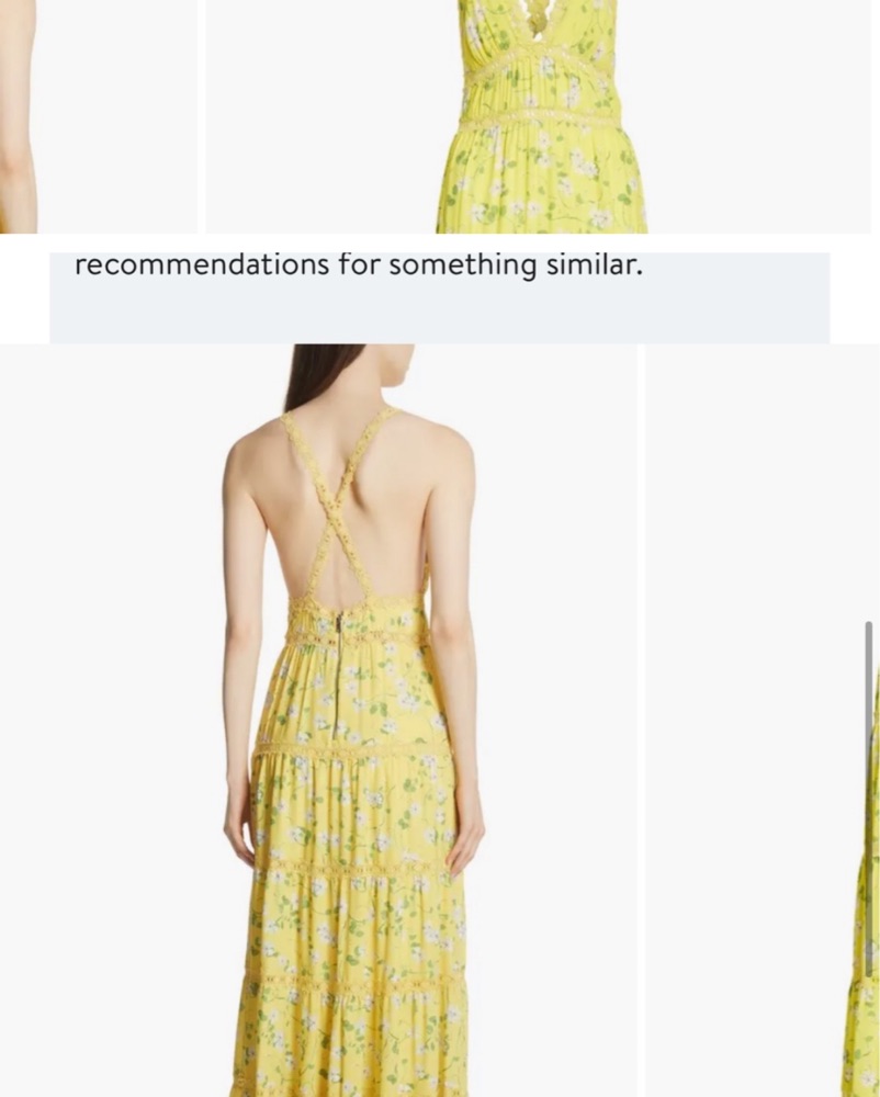 ⭐︎usako⭐︎DRESS PRODUCTION（W178） Alice & Olivia Yellow Long Maxi Dress | Pickle