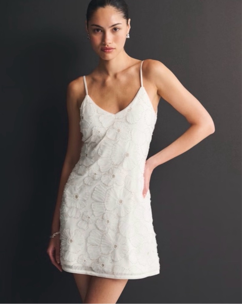 Abercrombie White Floral Dress by Abercrombie and Fitch - Pickle