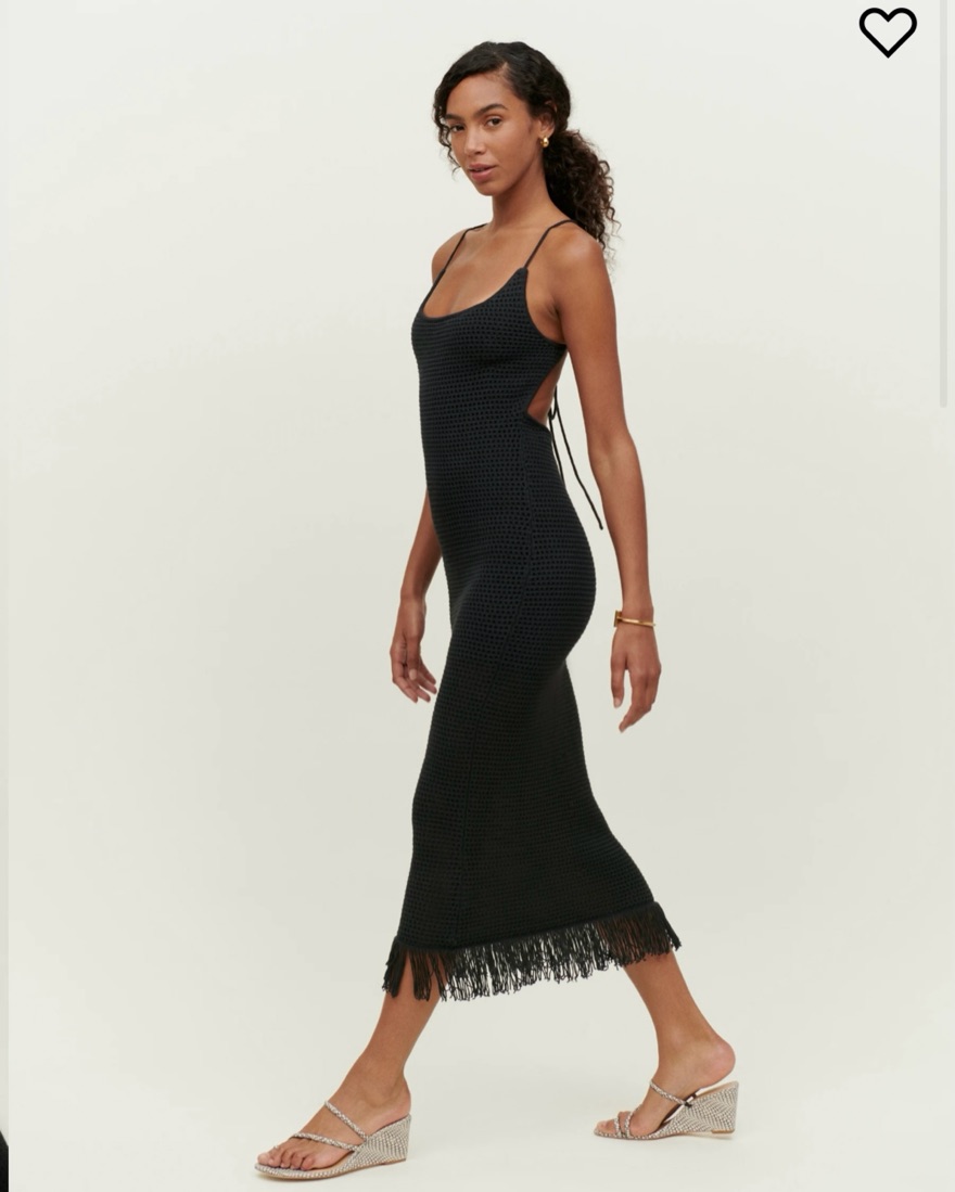 Black Knit Reformation Dress by Reformation - Pickle