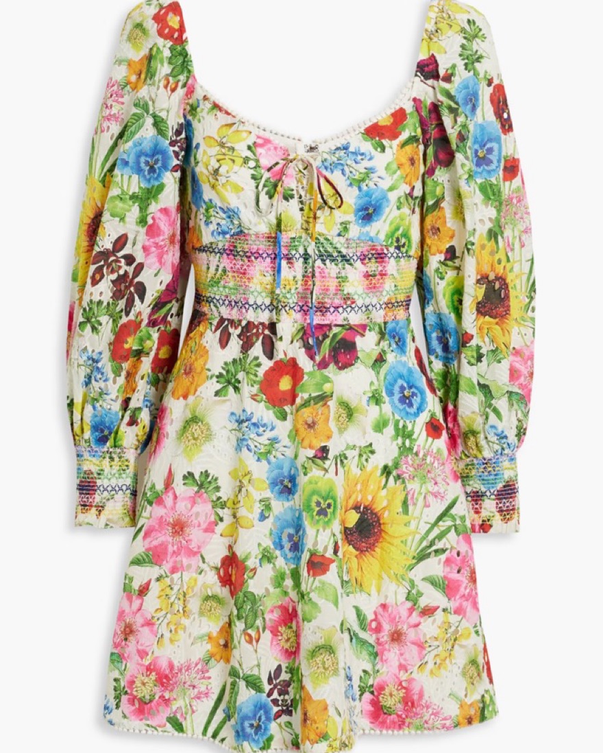 Alice + Olivia Crawford Floral Dress by Alice & Olivia - Pickle