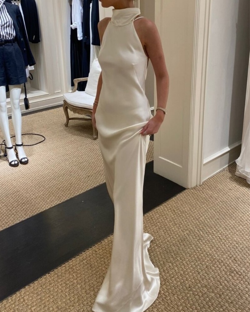 Purple Label RL-Satin Evening Dress by Ralph Lauren - Pickle