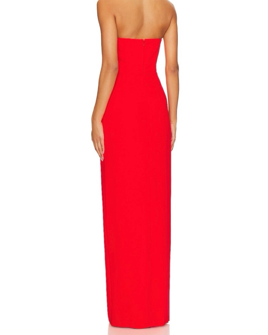 amanda uprichard red maxi dress Amanda Uprichard Lawrence Maxi Dress in Crimson  Suite 201